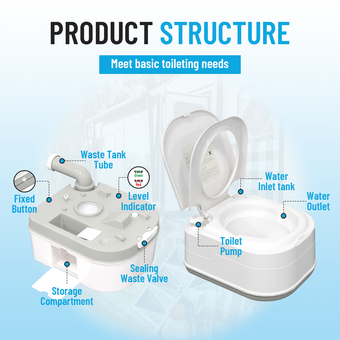 Camping Toilet 24L