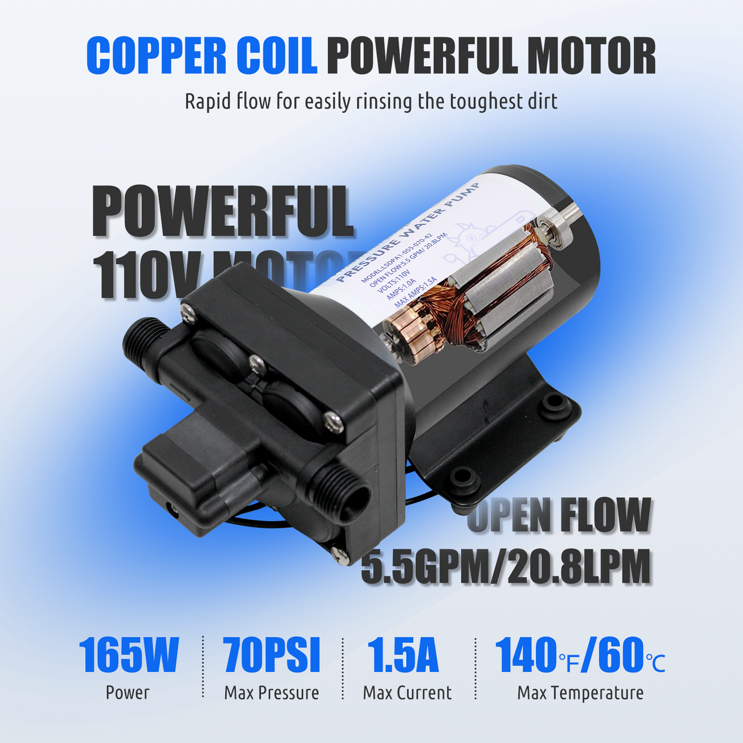 110V Water Pressure Diaphragm Pump