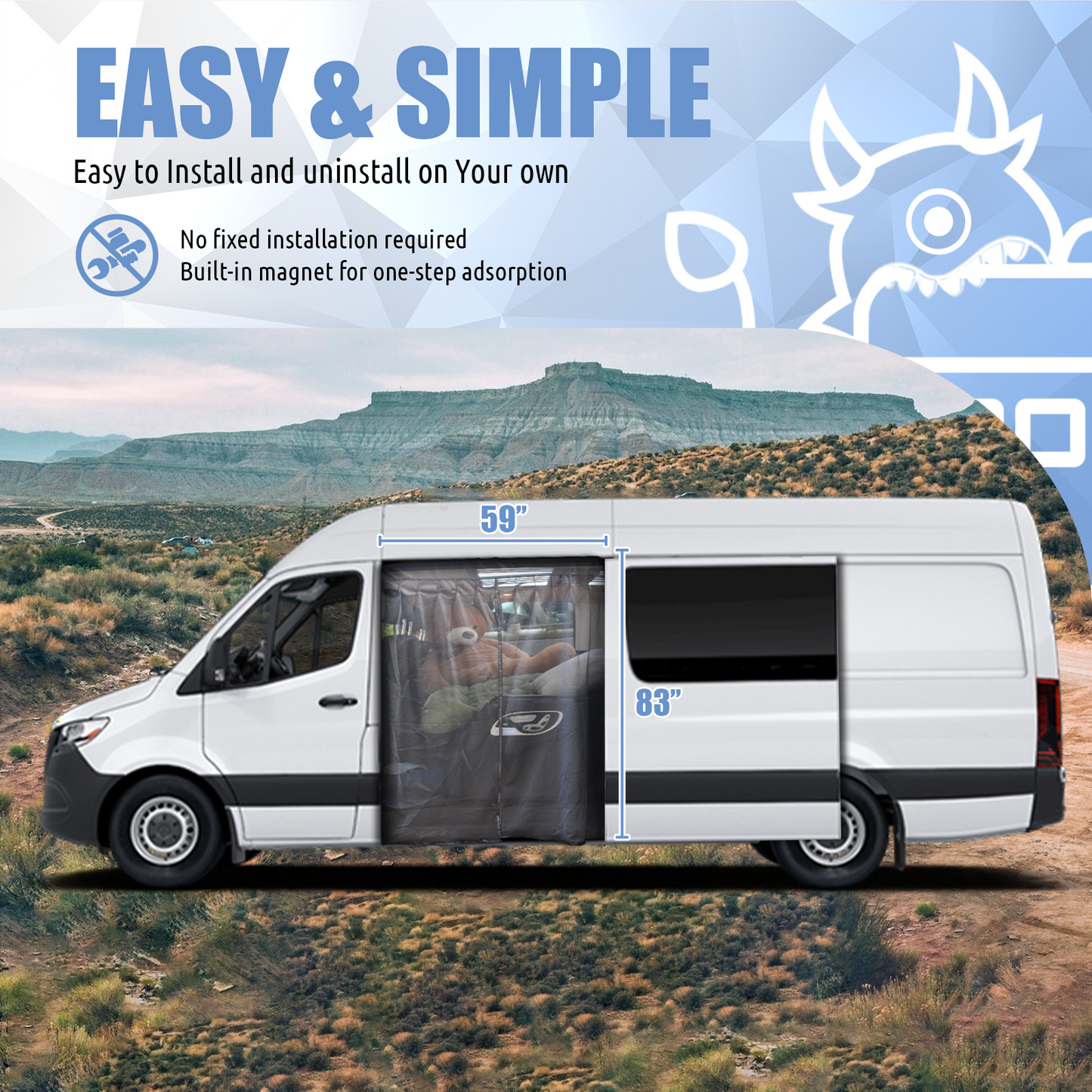 Rv Sliding Door Bug Mesh (Large)