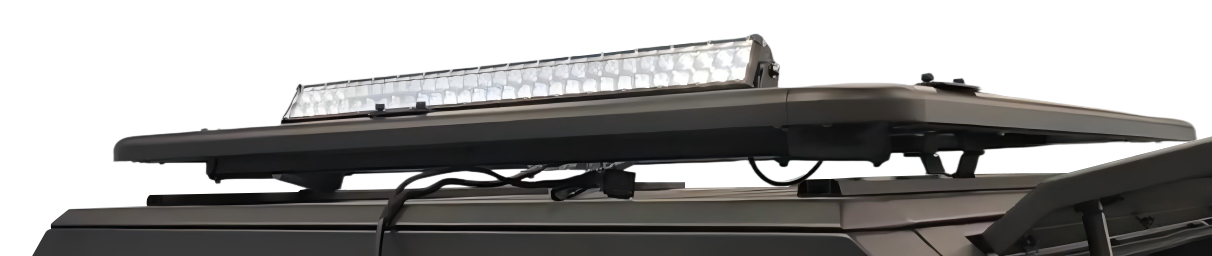 Round roofrack with light