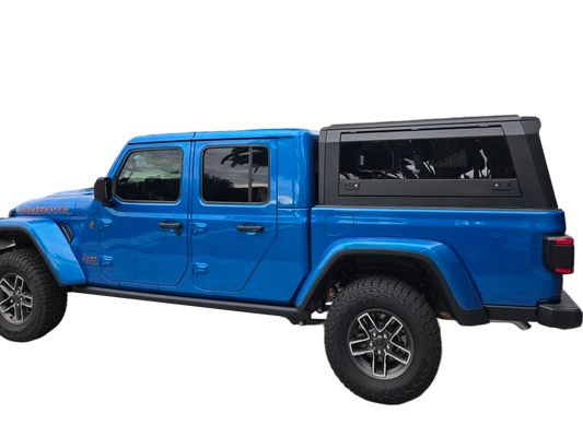 [Ships in 1 Week] Pickup Bed Cover 4x4 Offroad Truck Canopy Universal Black Truck Canopy | Fits Tacoma, Tundra, Ford &amp; More | Waterproof &amp; Secure | Easy Installation Small Glass