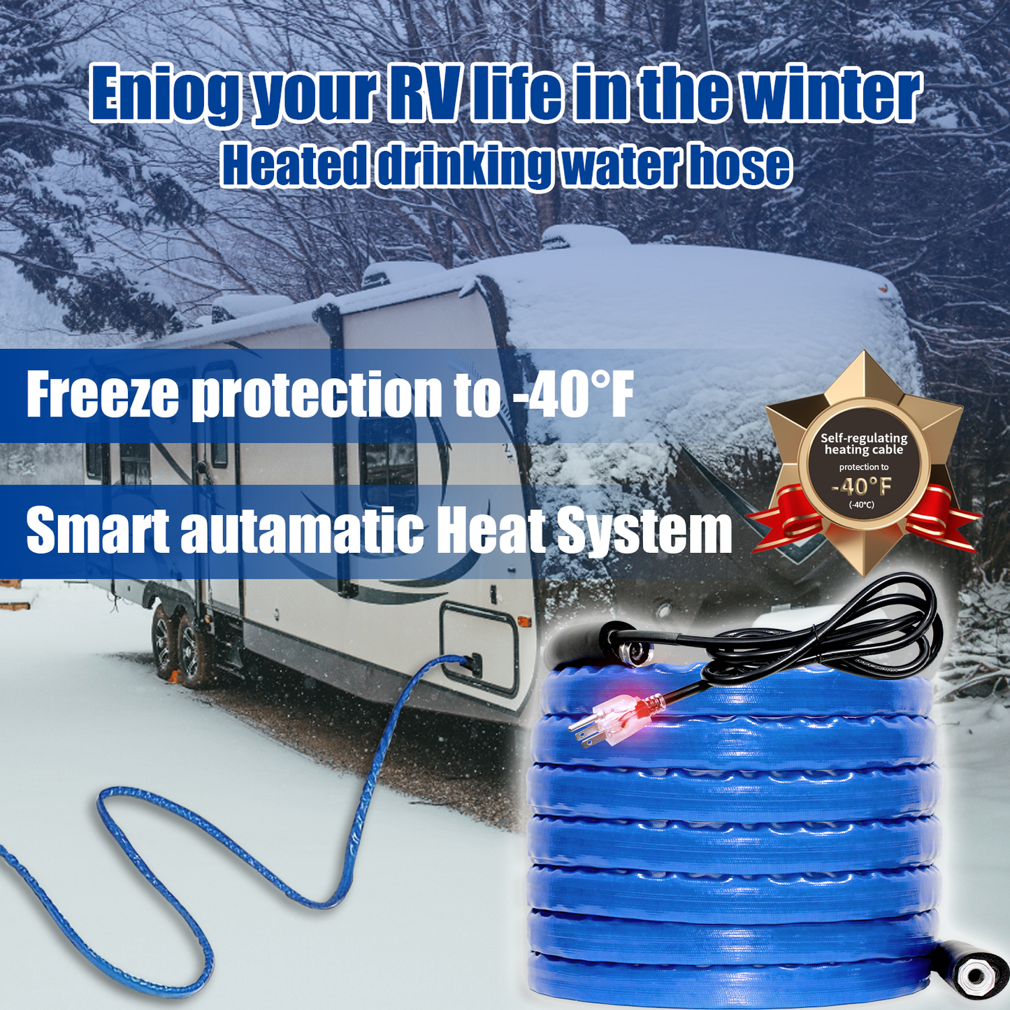 50FT Heated Drinking Water Hose