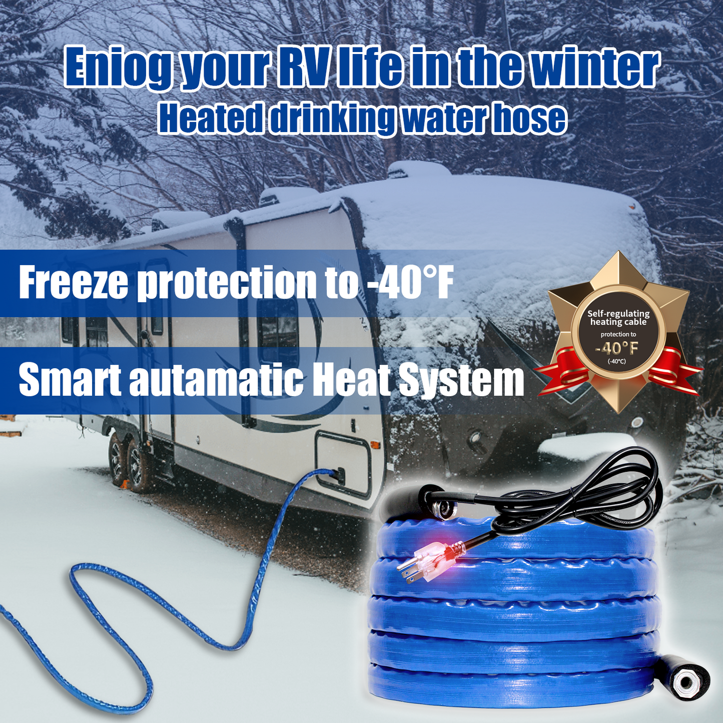 30FT Heated Drinking Water Hose