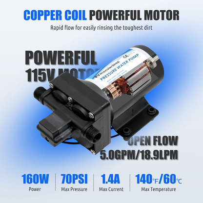 115V Water Pressure Diaphragm Pump