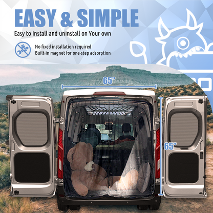 Insect-proof mosquito net for RV back door(Standard)