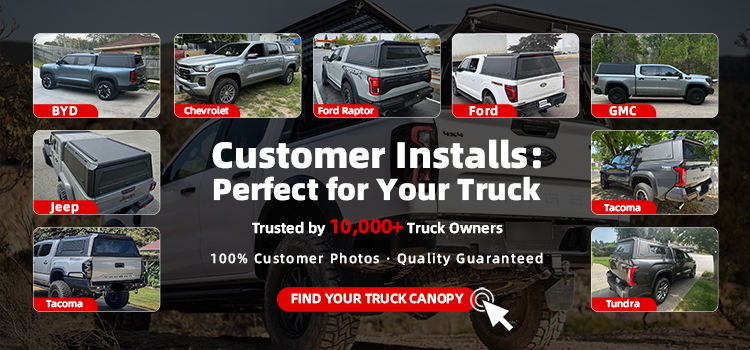 Canopy Topper Waterproof Camper for Toyota Tundra Isuzu F150 Range GMC RAM BYD Shark 6