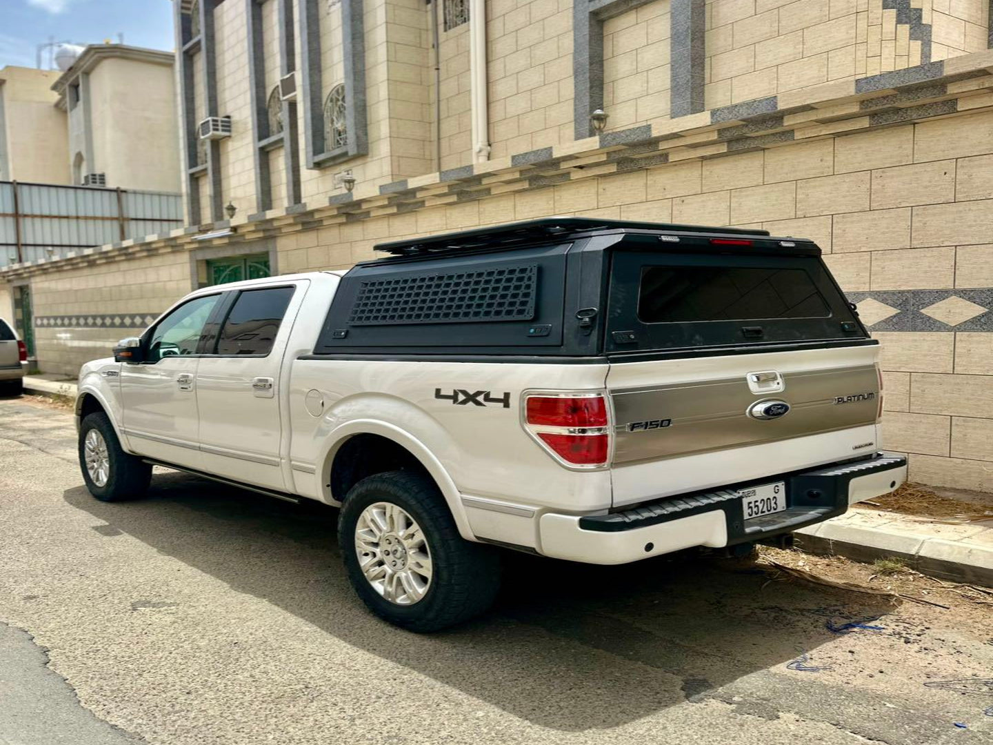 4x4 Aluminum Alloy Steel Pickup Hardtop Topper Camper Truck Canopy with Rack for F150 02