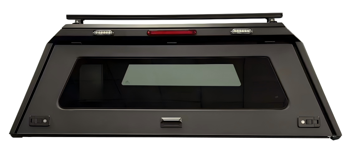 [Ships in 1 Week] Pickup Bed Cover 4x4 Offroad Truck Canopy Universal Black Truck Canopy | Fits Tacoma, Tundra, Ford &amp; More | Waterproof &amp; Secure | Easy Installation Small Glass